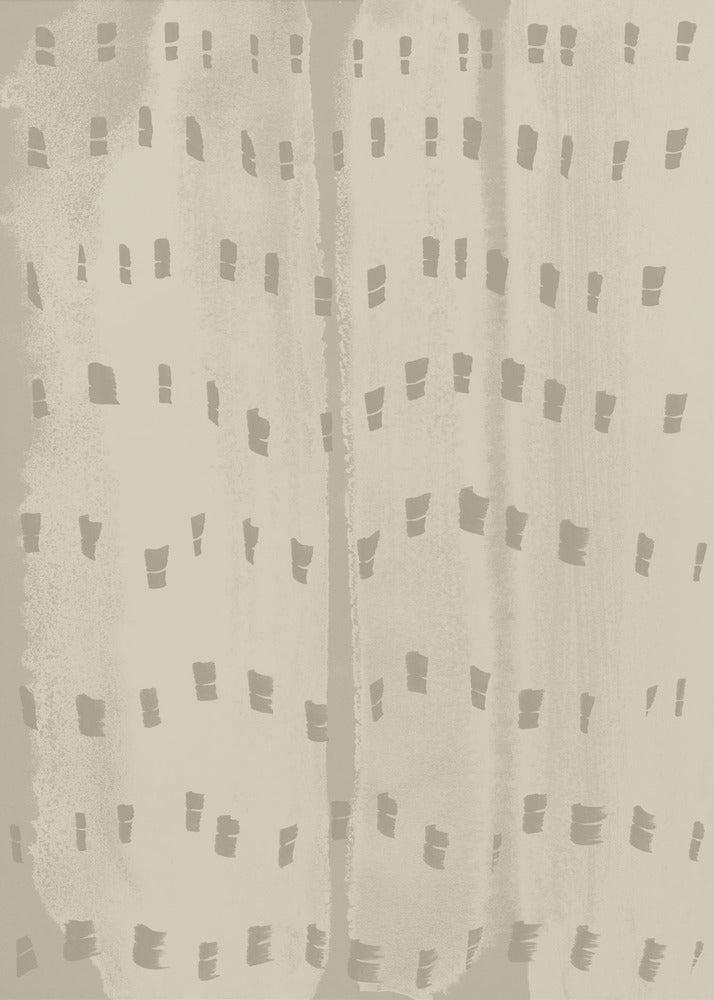 Soft Wave Rhythm – Wabi-Sabi Pattern in Beige | Poster