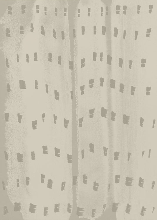 Soft Wave Rhythm – Wabi-Sabi Pattern in Beige | Canvas