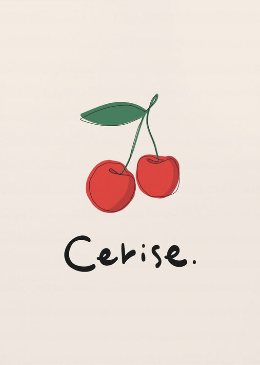 Modern French Fruits Collection &quot;Cherry / Cerise&quot; | Poster