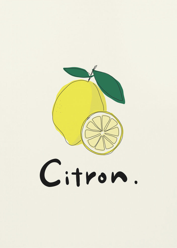 Modern French Fruits Collection &quot;Lemon / Citron&quot; | Canvas