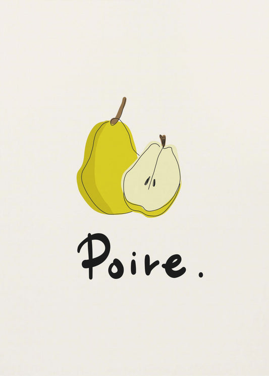 Modern French Fruits Collection &quot;Pear / Poire&quot; | Canvas