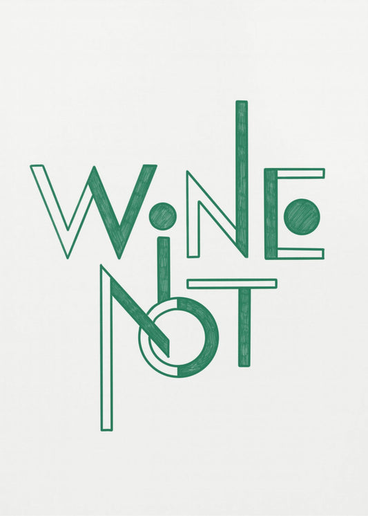Wine Not hand-drawn text &amp; quote | Canvas
