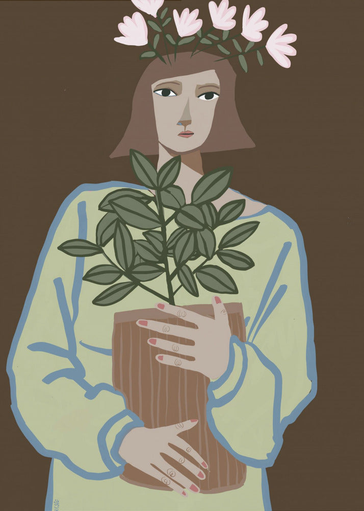 Plant mum brown | Canvas