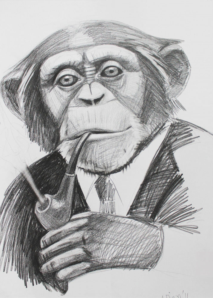 Sophisticated Chimp | Canvas