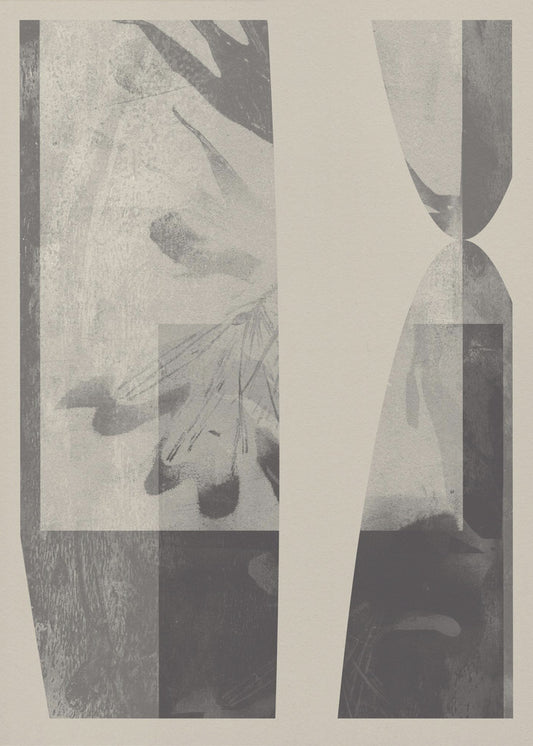 Neutral Organic Shapes in taupe and white | Canvas