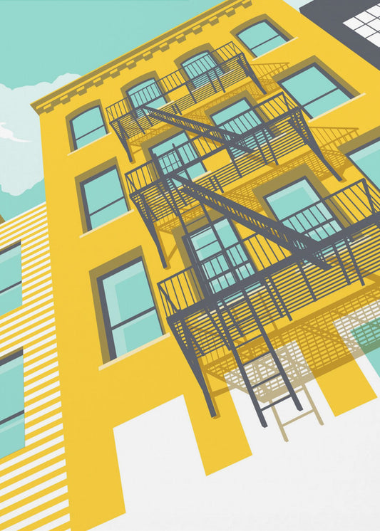 NYC Brooklyn Yellow | Poster