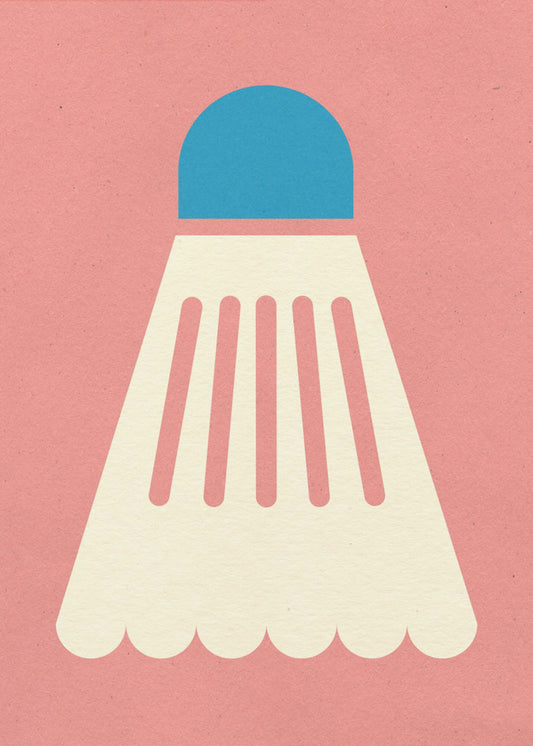 Badminton White Blue | Poster