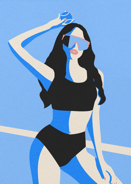 Blue Sport Girl | Canvas