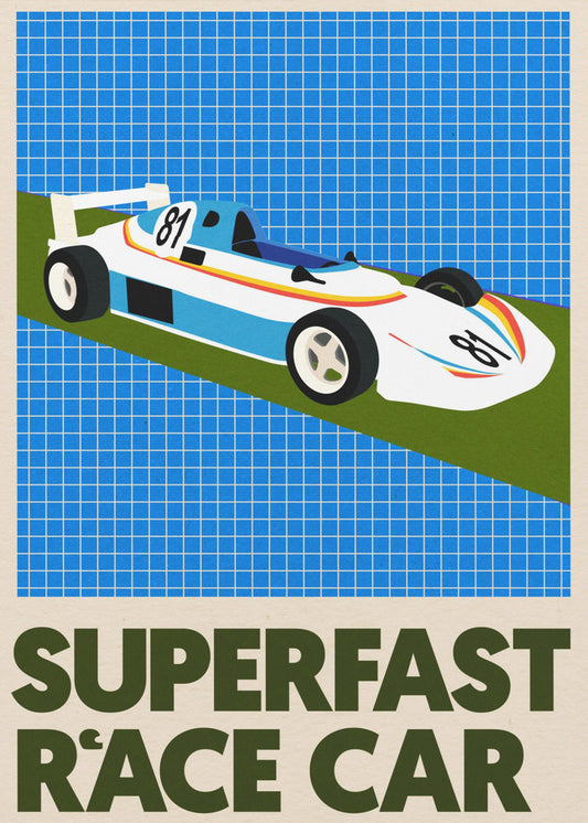 Superfast Race Car | Canvas