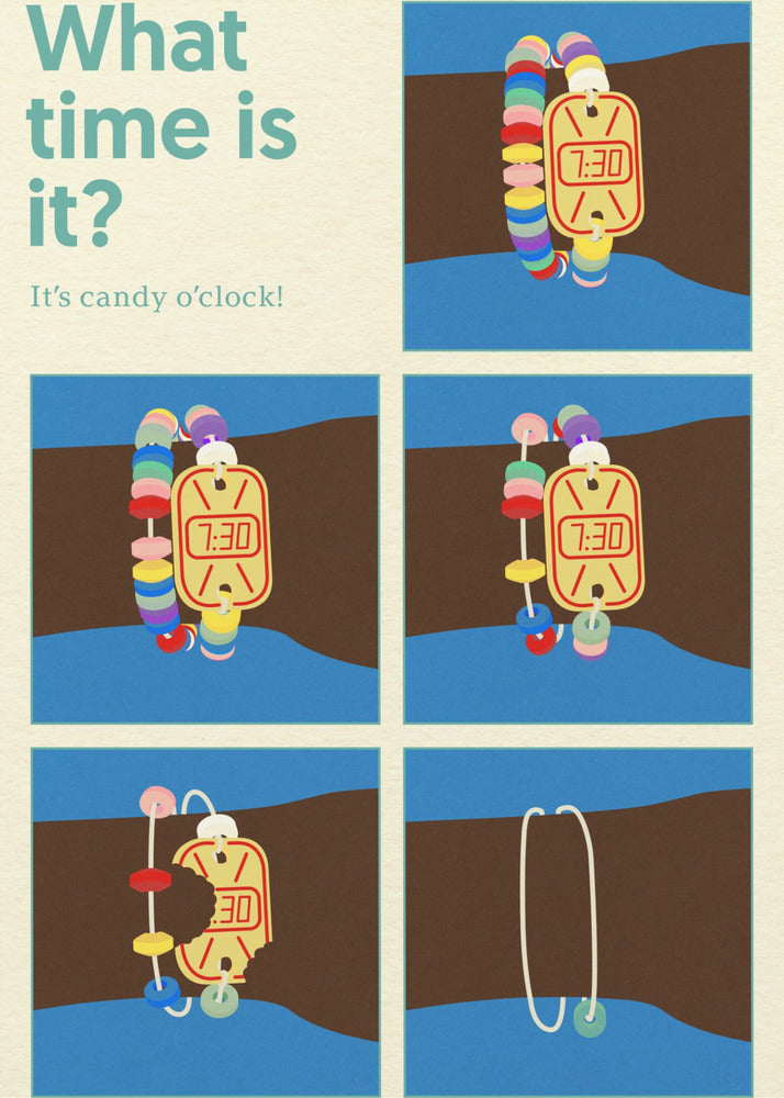 Poster Candy Clock | Canvas