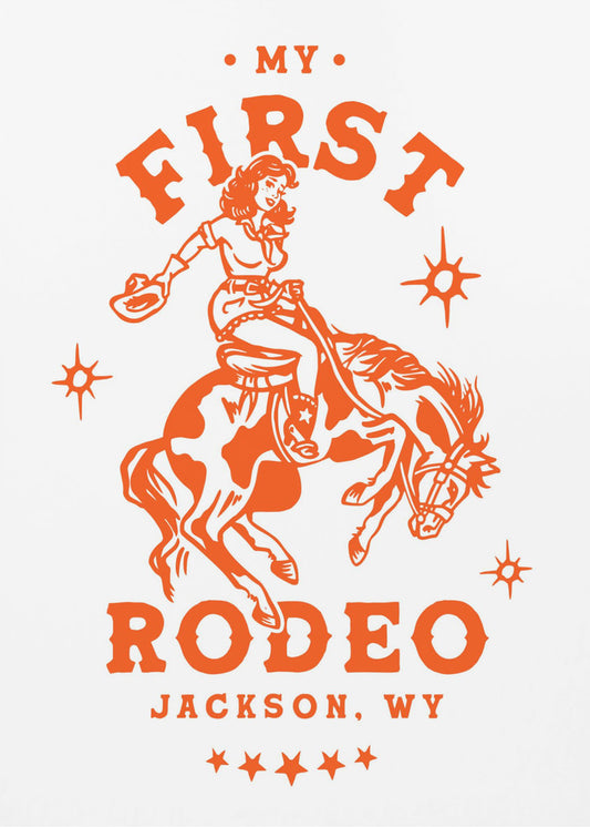 My First Rodeo Jackson Wyoming Horseback Cowgirl | Canvas