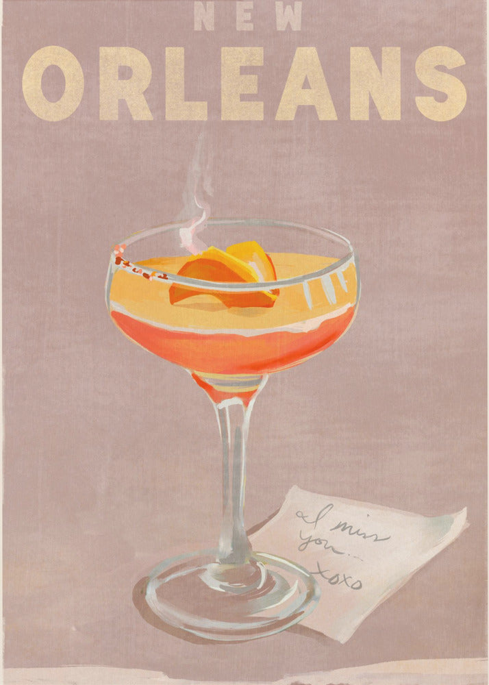 New Orleans Cocktail Travel Poster | Poster