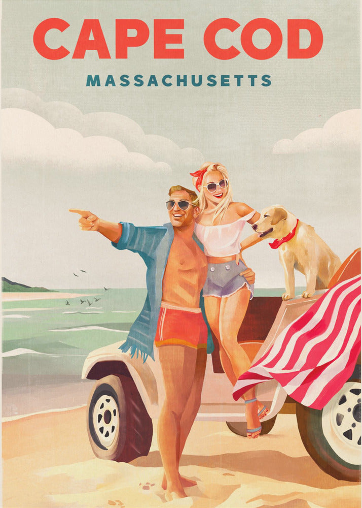 Cape Cod Massachusetts Summer Beach Art | Poster