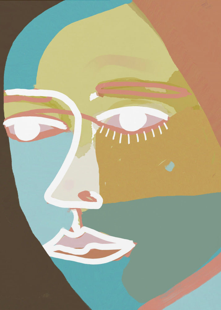 Abstract line face | Canvas