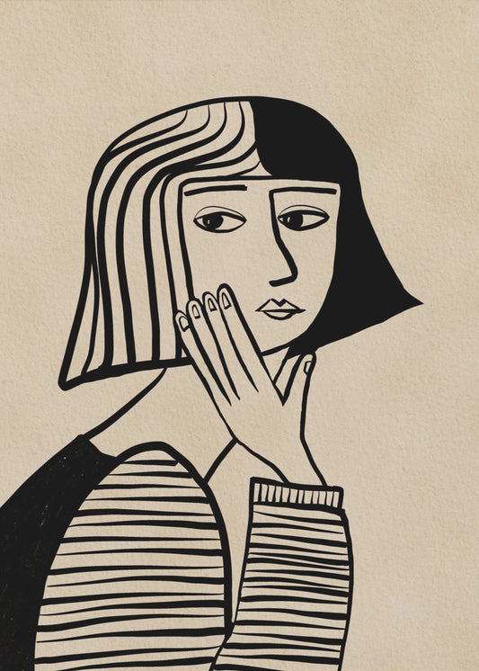 Thinking girl | Poster