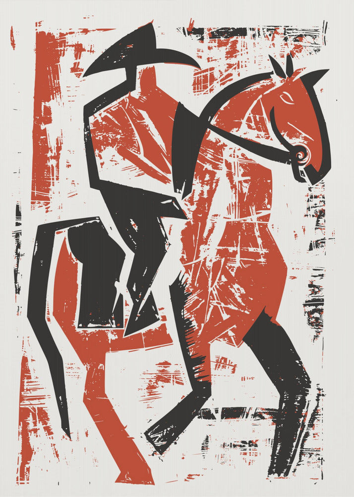 Abstract Horse Rider | Canvas
