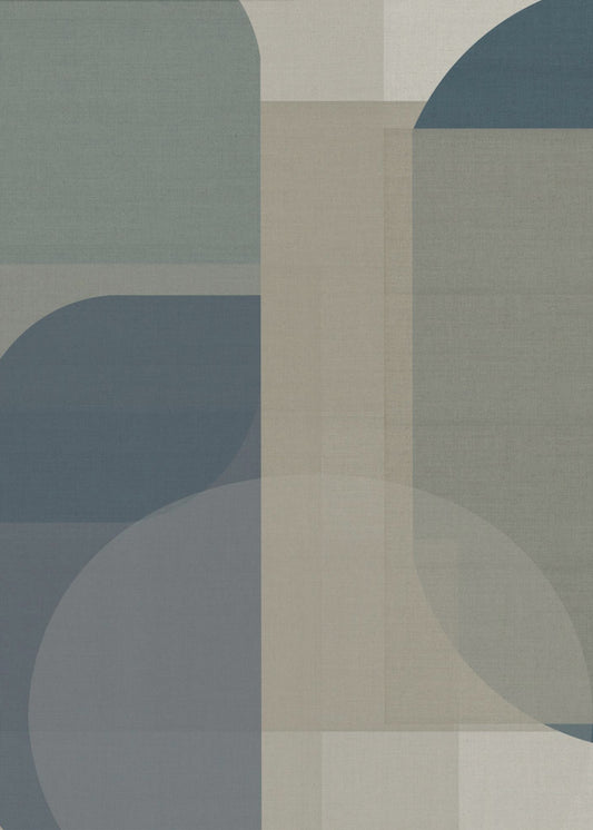 Woven Blue and Neutral Abstract Layers 2 | Poster