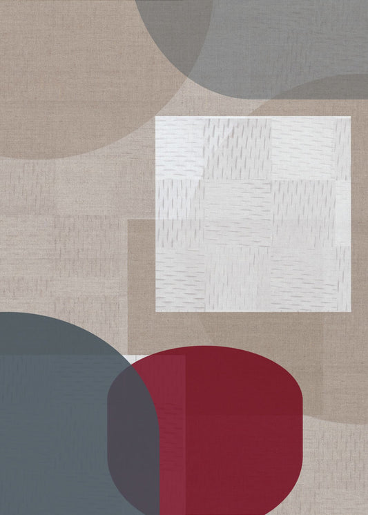 Woven Blue and Neutral Abstract Layers 3 | Canvas