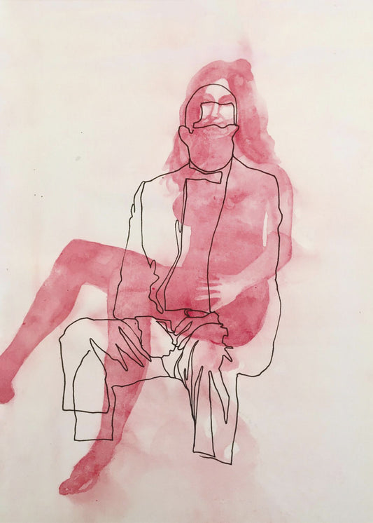 Two Seated Figures | Poster