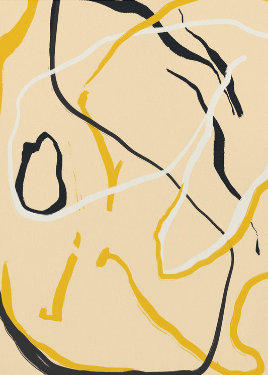 Golden Flow Lines | Canvas