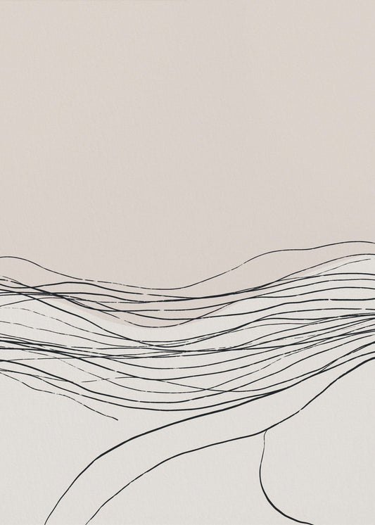 Calm serene line art nordic decor | Poster