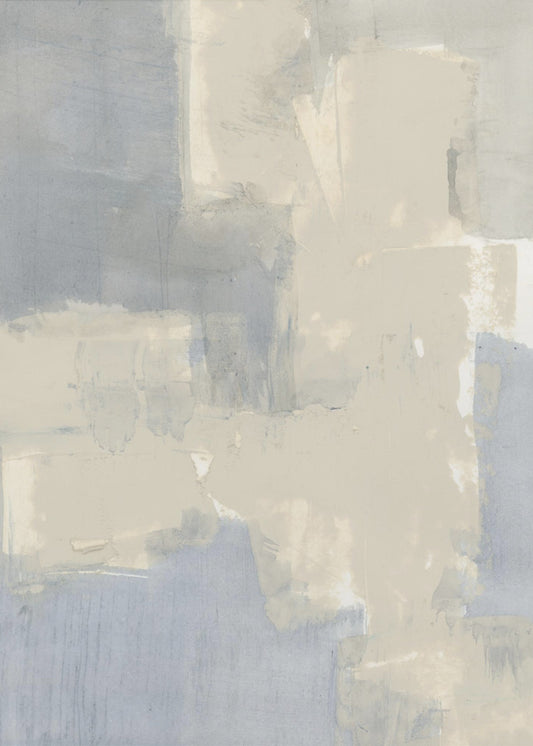 Abstract Neutral Grey and Beige Shapes 1 | Canvas