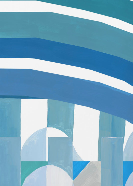 Blue French Stripes 3 | Canvas