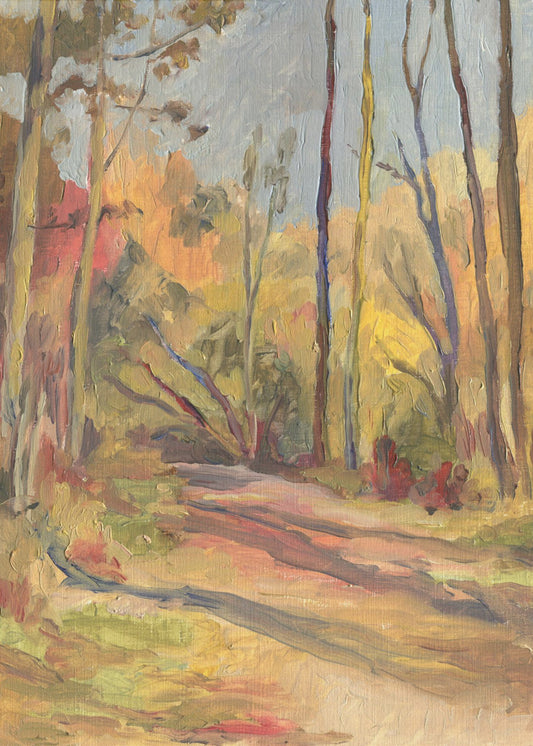 Autumn Walk Oilpainting | Poster
