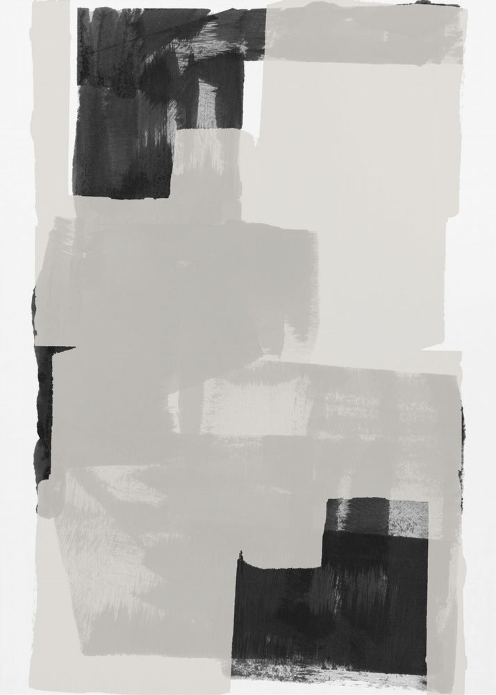 Black and White Abstract Composition No.3 | Canvas