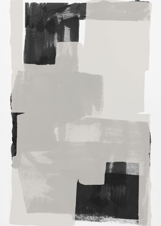 Black and White Abstract Composition No.3 | Canvas