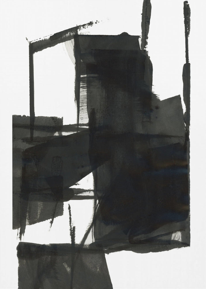 Black and White Abstract Composition No.4 | Poster