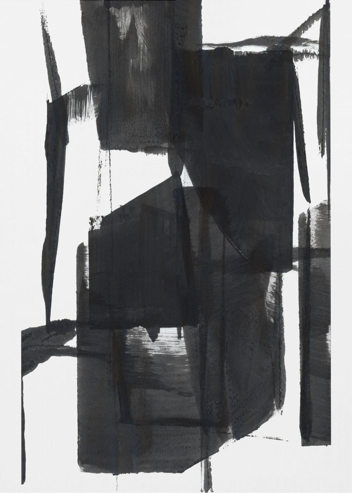 Black and White Abstract Composition No.7 | Canvas