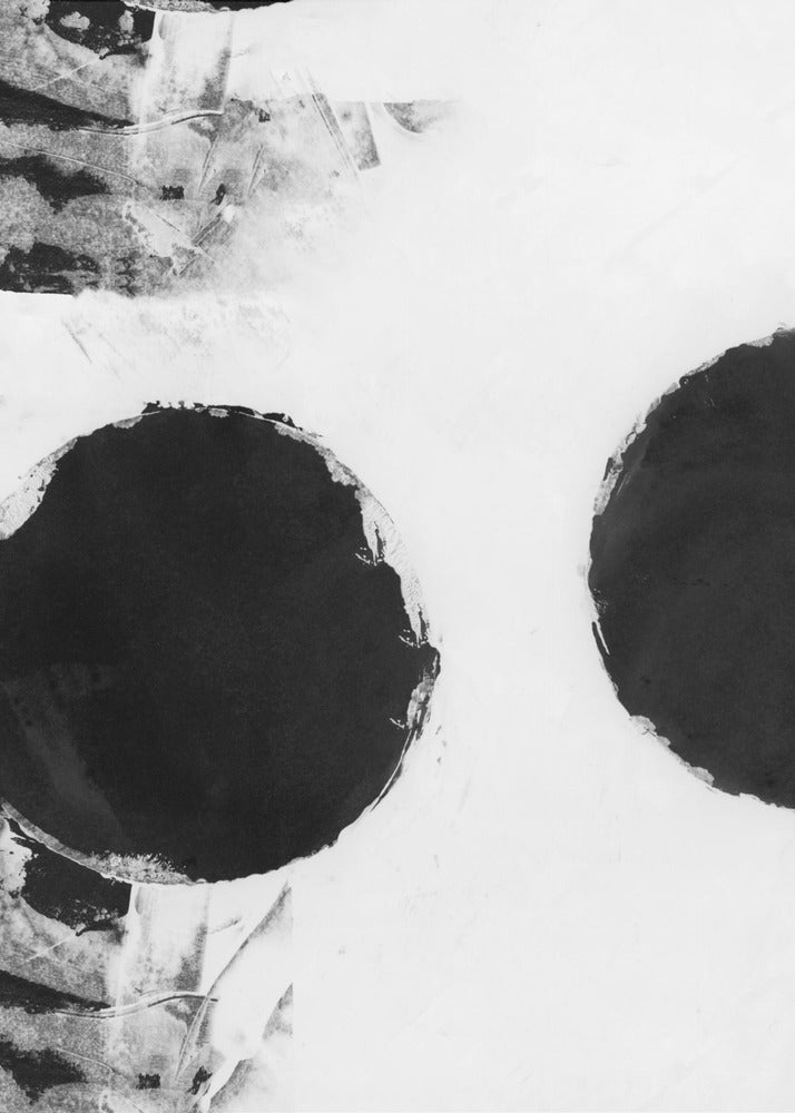 Black and White Abstract Dots 3 | Canvas