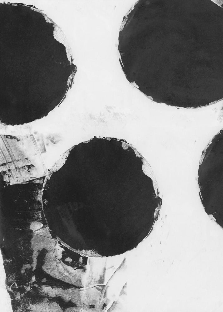 Black and White Abstract Dots 4 | Canvas