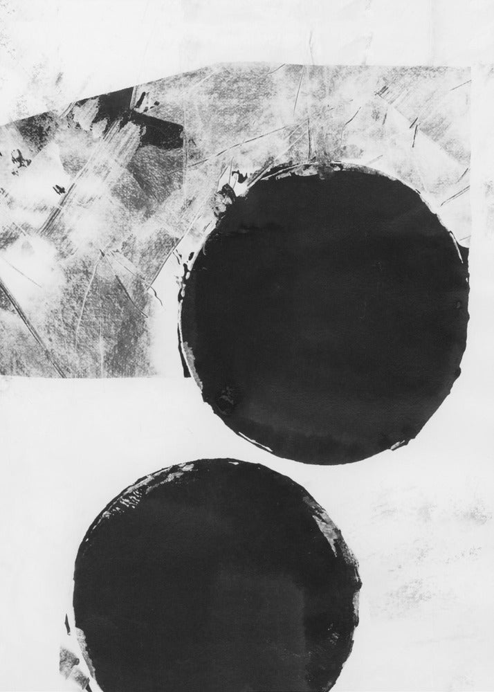 Black and White Abstract Dots 5 | Poster