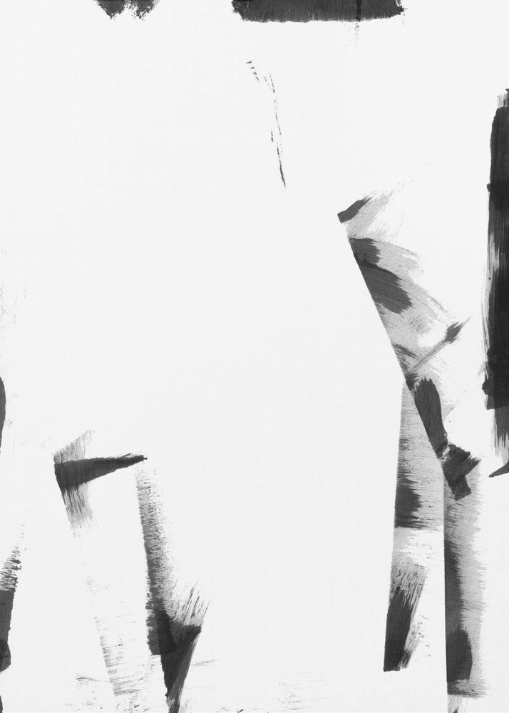 Minimal Black and White Abstract 3 | Poster