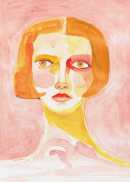 Lady with Bob haircut | Canvas