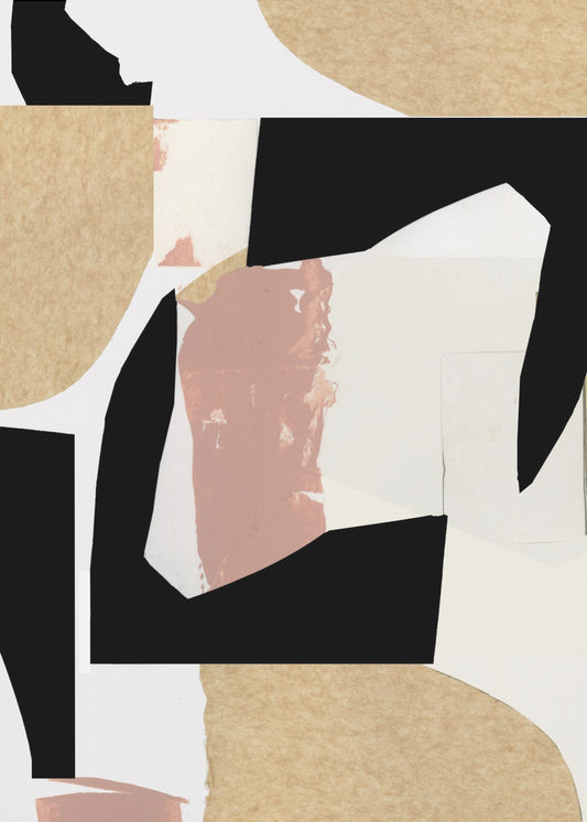 Neutral Abstract Shapes On White 2 | Poster