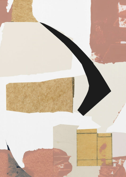 Neutral Abstract Shapes On White 1 | Canvas