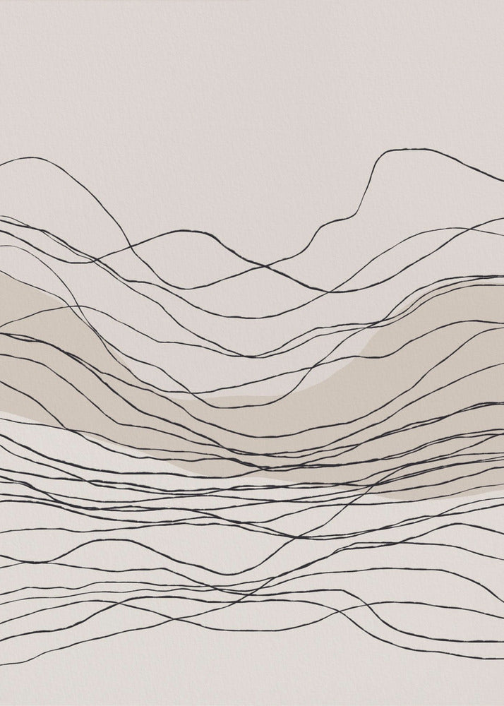 Serene Line Waves | Poster