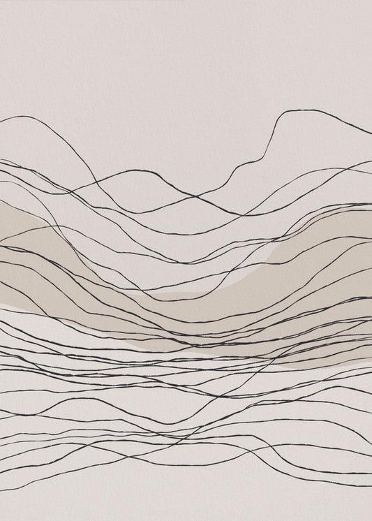 Serene Line Waves | Poster