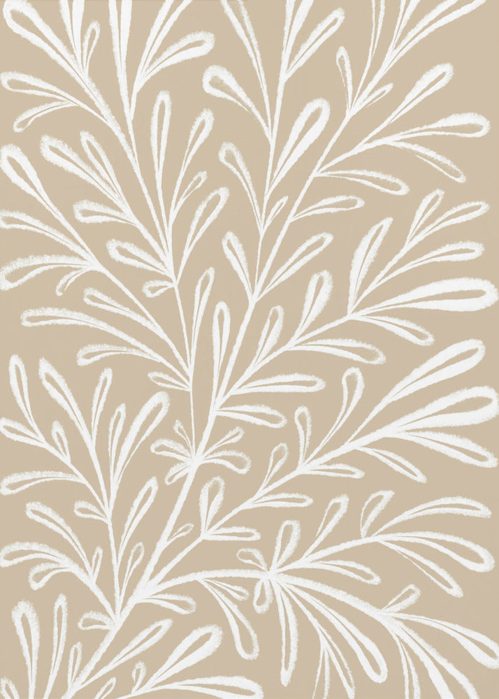 Beige White Plant | Canvas