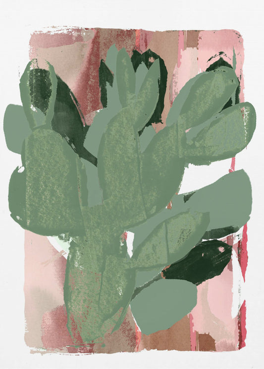 Cactus Green Pink 3 | Poster