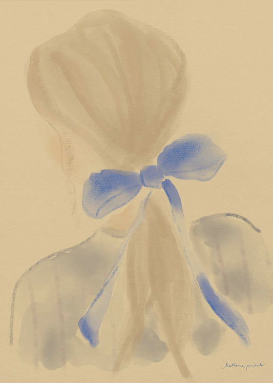 Girl With A Blue Hair Ribbon | Poster