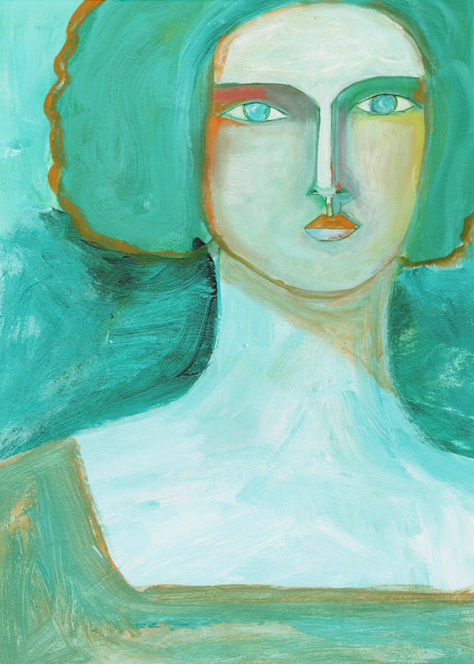 Green Girl Dreaming of the Sea | Poster