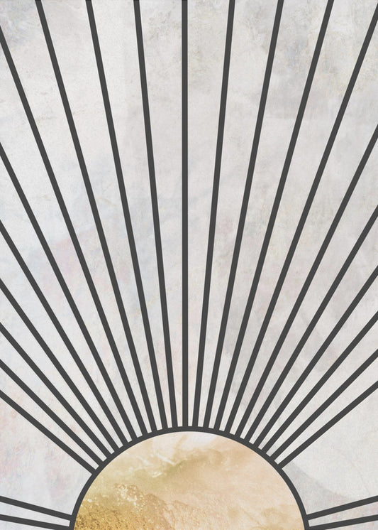 Black gold rising sun | Poster