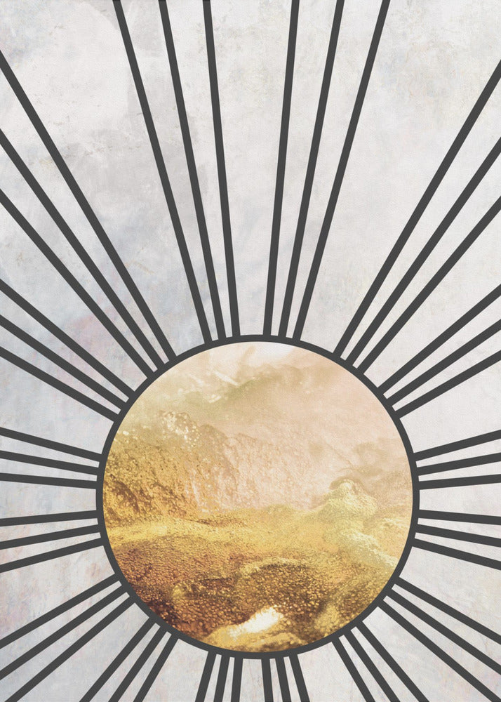 Black gold mid sun | Canvas