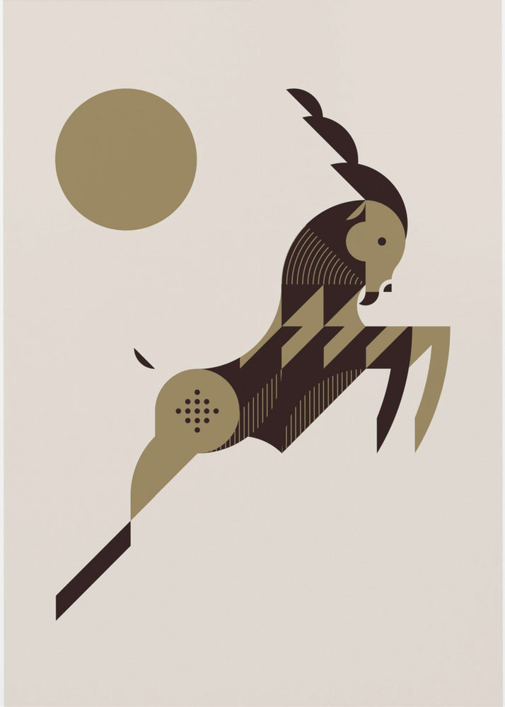 Golden Animals - Wild Goat (white) | Canvas