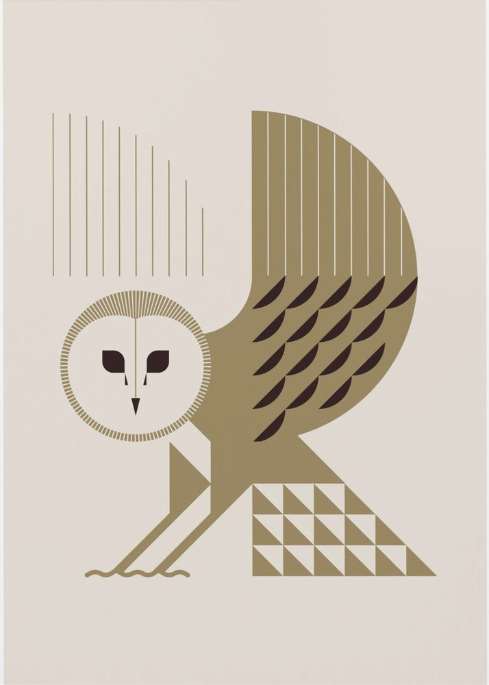 Golden Animals - Barn Owl (White) | Canvas