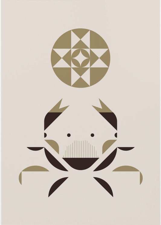 Golden Animals - Ghost Crab (White) | Poster